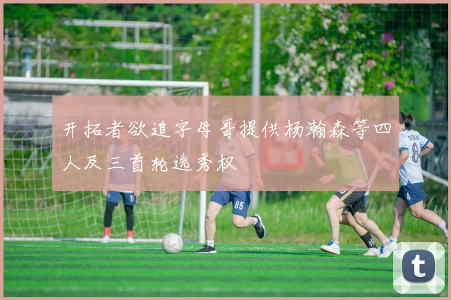 开拓者欲追字母哥提供杨瀚森等四人及三首轮选秀权