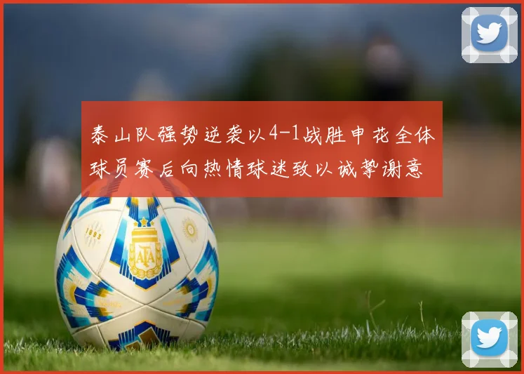泰山队强势逆袭以4-1战胜申花全体球员赛后向热情球迷致以诚挚谢意